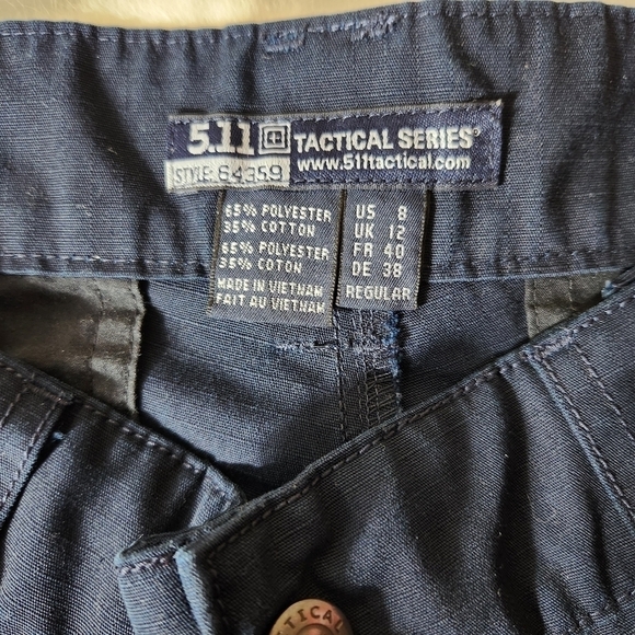 5.11 Tactical Womens TDU Dark Navy Cargo Ripstop Pants-Size 8 - Picture 10 of 11